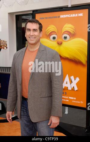 Feb. 19, 2012 - Hollywood, California, U.S. - Rob Riggle during the premiere of the new movie from Universal Pictures THE LORAX, held at Universal Studios City Walk, on February 19, 2012, in Los Angeles.(Credit Image: Â© Michael Germana/Globe Photos/ZUMAPRESS.com) Stock Photo