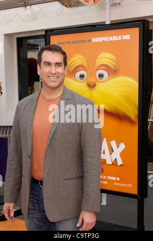 Feb. 19, 2012 - Hollywood, California, U.S. - Rob Riggle during the premiere of the new movie from Universal Pictures THE LORAX, held at Universal Studios City Walk, on February 19, 2012, in Los Angeles.(Credit Image: Â© Michael Germana/Globe Photos/ZUMAPRESS.com) Stock Photo