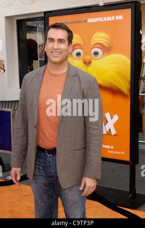 Feb. 19, 2012 - Hollywood, California, U.S. - Rob Riggle during the premiere of the new movie from Universal Pictures THE LORAX, held at Universal Studios City Walk, on February 19, 2012, in Los Angeles.(Credit Image: Â© Michael Germana/Globe Photos/ZUMAPRESS.com) Stock Photo