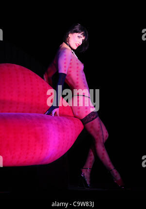 Feb. 17, 2012 - Moscow, Russia - February 17,2012.Moscow,Russia. Pictured: Parisian Crazy Horse cabaret performing in Cosmos concert hall of Moscow. (Credit Image: © PhotoXpress/ZUMAPRESS.com) Stock Photo