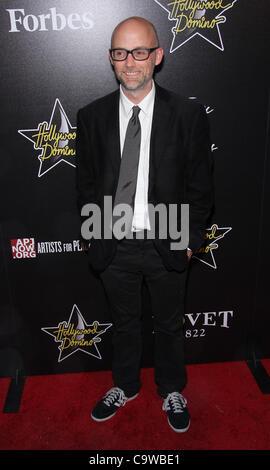 Feb. 23, 2012 - Los Angeles, California, U.S. - Moby.The 5th Annual Hollywood Domino Gala and Tournament  held at  The Sunset Tower Hotel,West Hollywood,CA. Febuary 23 - 2012.(Credit Image: Â© TLeopold/Globe Photos/ZUMAPRESS.com) Stock Photo