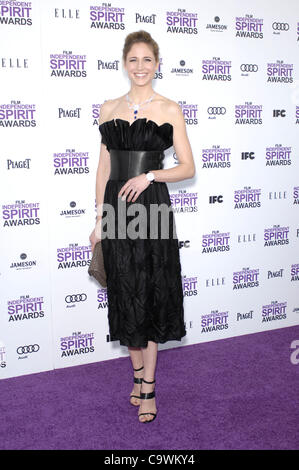 Feb. 25, 2012 - Hollywood, California, U.S. - Fiona Hefty during the 2012 FILM INDEPENDENT SPIRIT AWARDS, held on the beach at Santa Monica, California, on February 25, 2012.(Credit Image: Â© Michael Germana/Globe Photos/ZUMAPRESS.com) Stock Photo