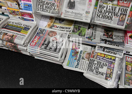 The new Sun on Sunday newspaper pictured in a shop in Brighton, East Sussex, UK. Stock Photo