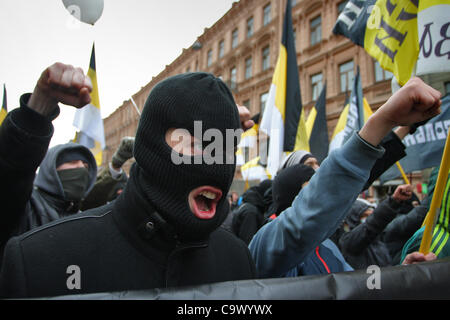 Feb. 25, 2012 - St.-Petersburg, Russia - February 25,2012. St.Petersburg,Russia. Pictured: People gathered for a massive protest against Prime Minister Vladimir Putin. (Credit Image: © PhotoXpress/ZUMAPRESS.com) Stock Photo