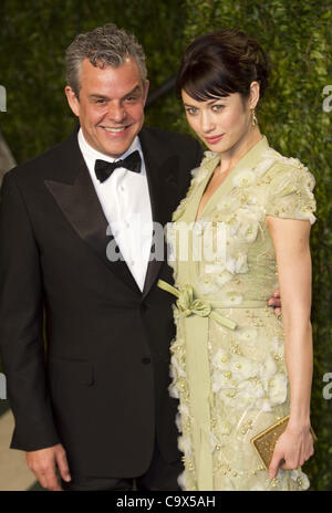 Feb. 27, 2012 - Hollywood, California, U.S - Danny Huston and Olga Kurylenko on the red carpet at the Vanity Fair Oscar party at the Sunset Towers in West Hollywood, California (Credit Image: © Susan J. Rose/Prensa Internacional/ZUMAPRESS.com) Stock Photo