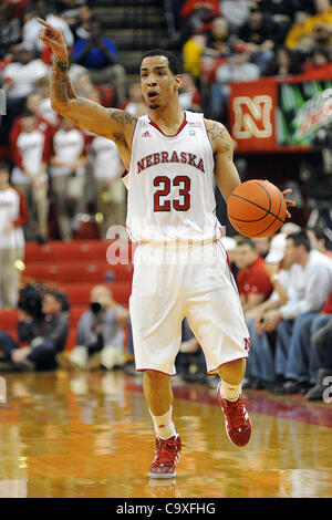 Feb. 29, 2012 - Lincoln, Nebraska, U.S - Nebraska guard Bo Spencer (23) was held to eight points as Iowa defeated Nebraska 62-53 in a game played at the Bob Devaney Sports Center in Lincoln, Nebraska. (Credit Image: © Steven Branscombe/Southcreek/ZUMApress.com) Stock Photo