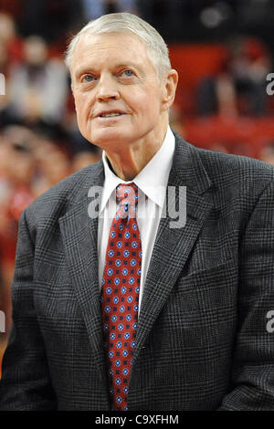 Feb. 29, 2012 - Lincoln, Nebraska, U.S - Nebraska Athletic Director Tom Osborne attend Senior Day introductions before the game as Iowa defeated Nebraska 62-53 in a game played at the Bob Devaney Sports Center in Lincoln, Nebraska. (Credit Image: © Steven Branscombe/Southcreek/ZUMApress.com) Stock Photo