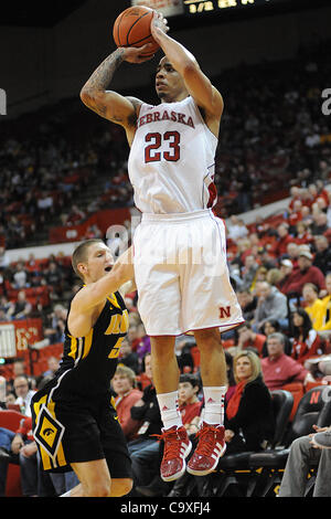 Feb. 29, 2012 - Lincoln, Nebraska, U.S - Nebraska guard Bo Spencer (23) was held to eight points as Iowa defeated Nebraska 62-53 in a game played at the Bob Devaney Sports Center in Lincoln, Nebraska. (Credit Image: © Steven Branscombe/Southcreek/ZUMApress.com) Stock Photo