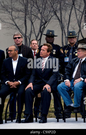 March 02, 2012 - Columbus, OH, USA -  Governor Arnold Schwarzenegger attends the unveiling of an eight-foot, 600-pound bronze statue of himself at the 24th Annual Arnold Sports Festival. Stock Photo