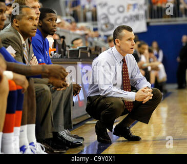 March 4, 2012 - Gainesville, KY, USA - Florida Coach Billy Donovan as the the University of Kentucky played the University of Florida in the O'Connell Center in Gainesville, Fl.,  Sunday, March 04, 2012. This is first  half men's college basketball action. Charles Bertram | Staff (Credit Image: © Le Stock Photo