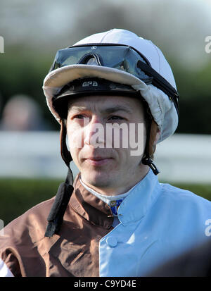 PATRICK MATHERS JOCKEY SOUTHWELL RACECOURSE SOUTHWELL ENGLAND 06 March 2012 Stock Photo