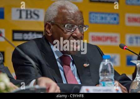 ISTANBUL, TURKEY: Thursday 8 March 2012, IAAF President, Lamine Diack during the IAAF/LOC Press Conference held at the Turkish Olympic House. The IAAF World Indoor Championships at the Atakoy Athletics Arena takes place from 9-11 March 2011.  Photo by Roger Sedres/ImageSA Stock Photo