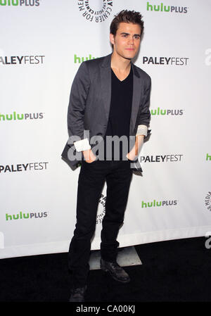 March 10, 2012 - Los Angeles, California, U.S. - Paul Wesley.The PaleyFest 2012  presents ''The Vampire Diaries''  held at  The  Saban Theatre, Beverly Hills,CA. March 10 - 2012.(Credit Image: Â© TLeopold/Globe Photos/ZUMAPRESS.com) Stock Photo