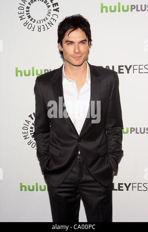 March 10, 2012 - Los Angeles, California, U.S. - Ian Somerhalder.The PaleyFest 2012  presents ''The Vampire Diaries''  held at  The  Saban Theatre, Beverly Hills,CA. March 10 - 2012.(Credit Image: Â© TLeopold/Globe Photos/ZUMAPRESS.com) Stock Photo