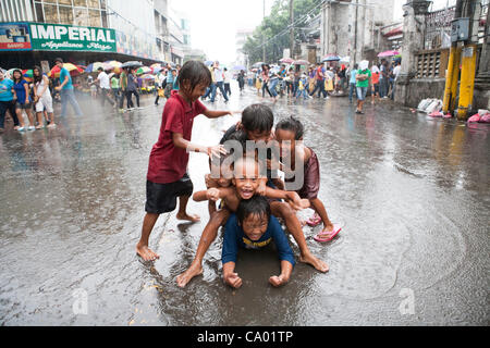 Cebu City, Philippines, 11.march 2012: Filipino Kids Having Fun During 