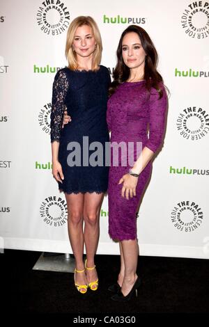 Emily VanCamp, Madeleine Stowe at arrivals for REVENGE at PaleyFest 2012, Saban Theater, Los Angeles, CA March 11, 2012. Photo By: Emiley Schweich/Everett Collection Stock Photo