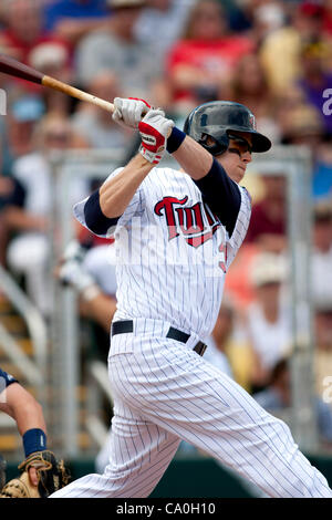 Minnesota Twins Justin Morneau in a spring training baseball game in Fort  Myers, Fla., Sunday, March 11, 2012. (AP Photo/Charles Krupa Stock Photo -  Alamy