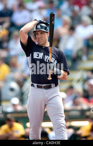 Mark Teixeira (Yankees), MARCH 6, 2012 - MLB : Mark Teixeira of the New York Yankees at bat during a spring training game against the Pittsburgh Pirates at McKechnie Field in Bradenton, Florida, United States. (Photo by Thomas Anderson/AFLO) (JAPANESE NEWSPAPER OUT) Stock Photo