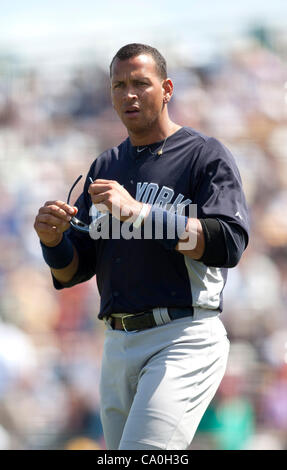 Alex Rodriguez (Yankees), MARCH 6, 2012 - MLB : Alex Rodriguez of the New York Yankees during a spring training game against the Pittsburgh Pirates at McKechnie Field in Bradenton, Florida, United States. (Photo by Thomas Anderson/AFLO) (JAPANESE NEWSPAPER OUT) Stock Photo