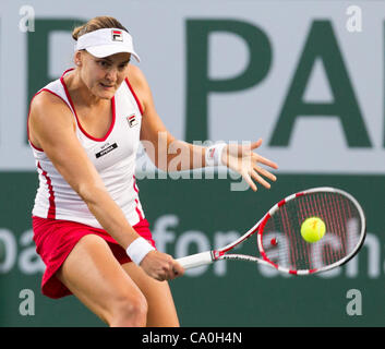 March 13, 2012 - Indian Wells, California, U.S - Nadia Petrova (RUS) in action during the women's fourth round of the 2012 BNP Paribas Open held at the Indian Wells Tennis Garden in Indian Wells, California. (Credit Image: © Gerry Maceda/Southcreek/ZUMAPRESS.com) Stock Photo