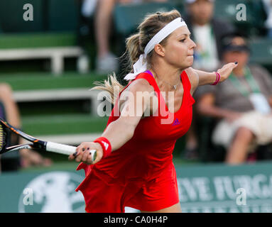 March 13, 2012 - Indian Wells, California, U.S - Maria Kirilenko (RUS) in action during the women's fourth round of the 2012 BNP Paribas Open held at the Indian Wells Tennis Garden in Indian Wells, California. (Credit Image: © Gerry Maceda/Southcreek/ZUMAPRESS.com) Stock Photo