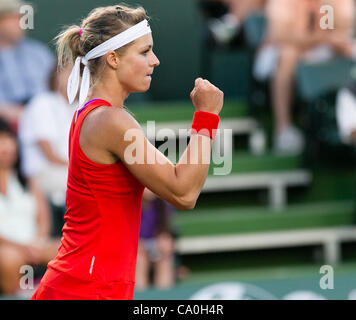 March 13, 2012 - Indian Wells, California, U.S - Maria Kirilenko (RUS) in action during the women's fourth round of the 2012 BNP Paribas Open held at the Indian Wells Tennis Garden in Indian Wells, California. (Credit Image: © Gerry Maceda/Southcreek/ZUMAPRESS.com) Stock Photo