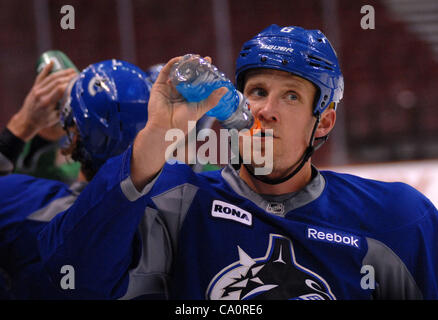Vancouver Canucks NHL hockey team practice at Rogers Arena in Vancouver,  March 13, 2012. Canucks will face Phoenix Coyotes Wednesday, March 14 Stock  Photo - Alamy
