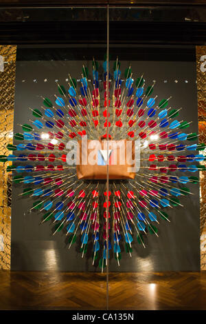 March 16, 2012, Tokyo, Japan - A Kim Jones creation for Louis Vuitton is displayed outside of the Louis Vuitton store in Roppongi Hills. (Photo by Christopher Jue/AFLO) Stock Photo