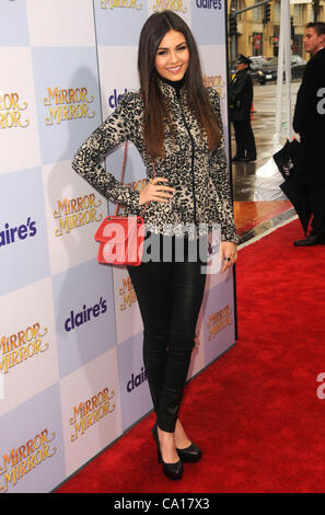 March 16, 2012 - Los Angeles, California, U.S. - Victoria Justice Attending the Los Angeles Premiere of ''Mirror Mirror'' held at the Grauman's Chinese Theatre in Hollywood, California on 3/17/12. 2012(Credit Image: Â© D. Long/Globe Photos/ZUMAPRESS.com) Stock Photo