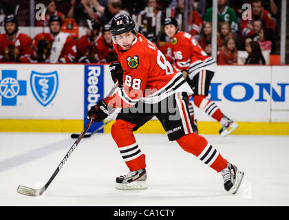 Mar. 18, 2012 - Chicago, Illinois, U.S - Chicago center Patrick Kane (88) during the NHL game between the Chicago Blackhawks and the Washington Capitals at the United Center in Chicago, IL. The  Blackhawks defeated the Capitals 5-2. (Credit Image: © John Rowland/Southcreek/ZUMAPRESS.com) Stock Photo