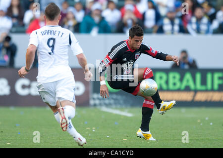March 18, 2012 - Carson, California, U.S - D.C. United midfielder Marcelo Saragosa #11 controls the ball during the Major League Soccer game between DC United and the Los Angeles Galaxy at the Home Depot Center. The Galaxy went on to defeat United with a final of 3-1. (Credit Image: © Brandon Parry/ Stock Photo
