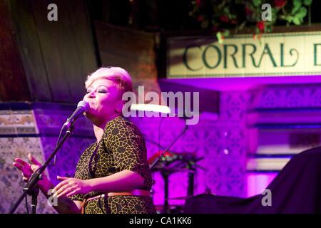 March 20, 2012 - Madrid, Spain - Emeli Sande performs on stage during Beefeater London Sessions Festival at tipical spanish t'ablao' El Corral de la Pacheca in Madrid (Credit Image: © Jack Abuin/ZUMAPRESS.com) Stock Photo