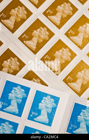 A first-class postage stamp will rise 30%  in price from 46p to 60p from 30 April 2012 after the UK regulator eased price controls on Royal Mail Stock Photo