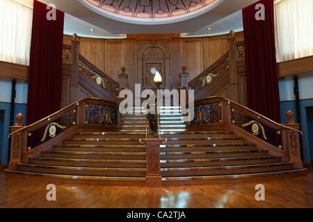 An authentic near-replica of RMS Titanic's ornate Grand Staircase at ...