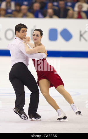 Tessa Virtue / Scott Moir (CAN), MARCH 29, 2012 - Figure Skating : Ice Dance Free Dance during the ISU Figure Skating World Championship 2012, at Palais Des Expositions, Nice, France, (Photo by Enrico Calderoni/AFLO SPORT) [0391] Stock Photo