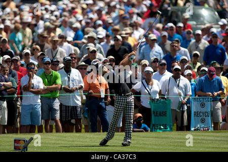 Ryo Ishikawa (JPN), MARCH 23, 2012 - Golf : Ryo Ishikawa of Japan tees off on the 6th hole during the second round of the Arnold Palmer Invitational at Arnold Palmer's Bay Hill Club and Lodge in Orlando, Florida. (Photo by Thomas Anderson/AFLO)(JAPANESE NEWSPAPER OUT) Stock Photo