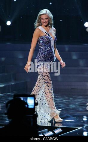 Brittany Booker, Miss Texas USA on stage for 2012 Miss USA Preliminary Competition - Part 1, Planet Hollywood Theatre for the Performing Arts, Las Vegas, NV May 30, 2012. Photo By: James Atoa/Everett Collection Stock Photo