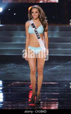 Jessica Martin, Miss New Mexico USA on stage for 2012 Miss USA Preliminary Competition - Part 1, Planet Hollywood Theatre for the Performing Arts, Las Vegas, NV May 30, 2012. Photo By: James Atoa/Everett Collection Stock Photo