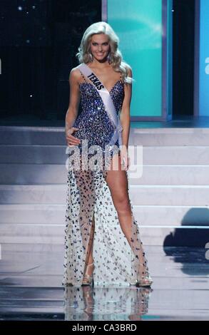 Brittany Booker, Miss Texas USA on stage for 2012 Miss USA Preliminary Competition - Part 1, Planet Hollywood Theatre for the Performing Arts, Las Vegas, NV May 30, 2012. Photo By: James Atoa/Everett Collection Stock Photo