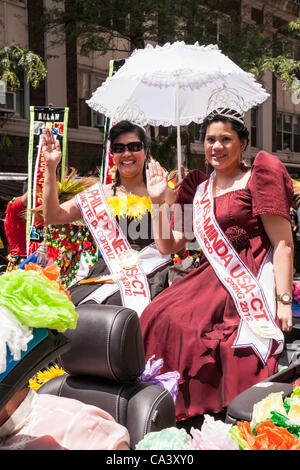 New York, NY – 3 Jun 2012 – The largest Philippine Independence Day Parade in the USA takes place in Manhattan annually. Stock Photo