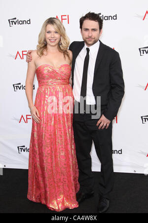 Photos and Pictures - Charlie Day of It's Always Sunny in Philadelphia  and wife Mary Elizabeth Ellis are all smiles as they arrive at Hotel  Solamar for the EW and SyFy celebration