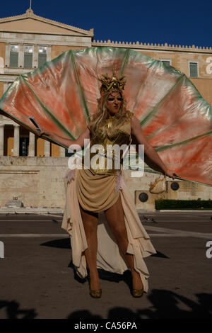June 9, 2012 - Athens, Greece - Gay community in Greece parades in the center of Athens (Credit Image: © Aristidis Vafeiadakis/ZUMAPRESS.com) Stock Photo