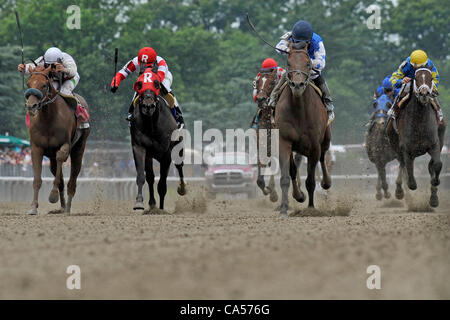 Feb. 8, 2007 - New York, New York, U.S. - Joel Rosario aboard Teeth of the Dog wins the  The Easy Goer Stakes at Belmont Park on Preakness Day in Elmont, NY on 06/09/12. (Credit Image: © Ryan Lasek/Eclipse/ZUMAPRESS.com) Stock Photo