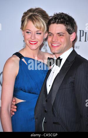 Ashley Spencer, Jeremy Jordan at arrivals for The 66th Annual Tony Awards - ARRIVALS Part 2, Beacon Theatre, New York, NY June 10, 2012. Photo By: Gregorio T. Binuya/Everett Collection Stock Photo