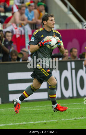 Iker Casillas (ESP), JUNE 10, 2012 - Football / Soccer : UEFA EURO 2012 Group C match between Spain 1-1 Italy at Arena Gdansk in Gdansk, Poland. (Photo by Maurizio Borsari/AFLO) [0855] Stock Photo