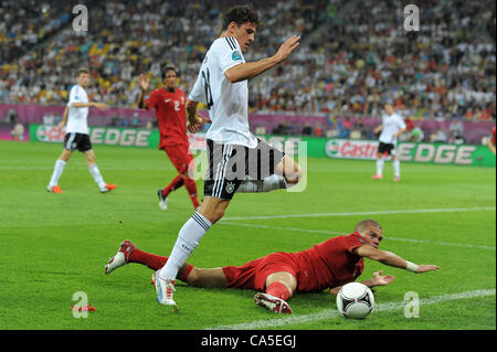 Mario Gomez (GER), Pepe (POR), JUNE 9, 2012 - Football / Soccer : UEFA EURO 2012 Group B match between Germany 1-0 Portugal at Arena Lviv in Lviv, Ukraine. (Photo by aicfoto/AFLO) Stock Photo