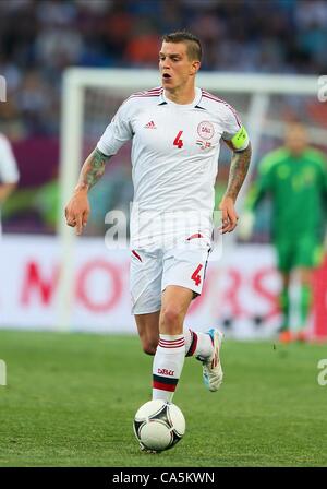 DANIEL AGGER DENMARK LIVERPOOL FC DENMARK & LIVERPOOL FC METALIST STADIUM KHARKIV UKRAINE UKRAINE 09 June 2012 Stock Photo