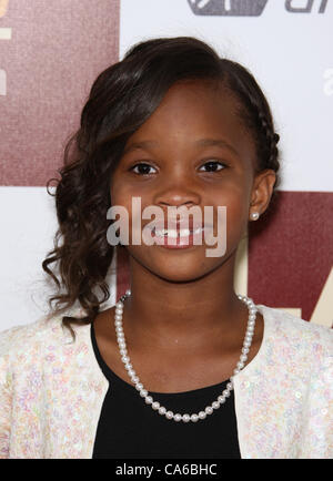 QUVENZHANE WALLIS BEASTS OF THE SOUTHERN WILD. PREMIERE AT FILM INDEPENDENT LOS ANGELES FILM FESTIVAL DOWNTOWN LOS ANGELES CAL Stock Photo