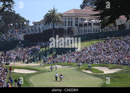 General view of the 8th hole during the second round of the U.S. Open Championship golf tournament on Friday, June 15, 2012, at The Olympic Club in San Francisco. (Photo by Koji Aoki/AFLO SPORT) [0008] Stock Photo