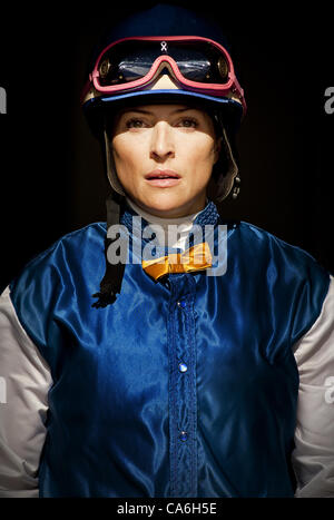 June 16, 2012 - Arcadia, California, U.S. - Jockey CHANTALL SUTHERLAND before the Vanity Handicap at Betfair Hollywood Park in Inglewood. (Credit Image: © Alex Evers/Eclipse Sportswire/Eclipse/ZUMAPRESS.com) Stock Photo